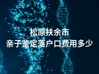 松原扶余市亲子鉴定落户口费用多少