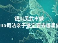 银川灵武市做dna司法亲子鉴定要去哪里做