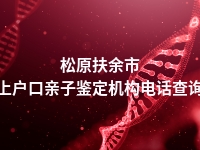 松原扶余市上户口亲子鉴定机构电话查询