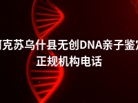 阿克苏乌什县无创DNA亲子鉴定正规机构电话