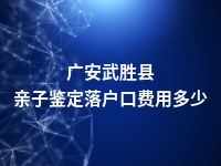 广安武胜县亲子鉴定落户口费用多少