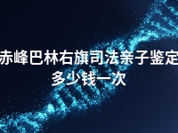 赤峰巴林右旗司法亲子鉴定多少钱一次