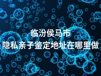 临汾侯马市隐私亲子鉴定地址在哪里做