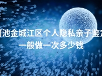 河池金城江区个人隐私亲子鉴定一般做一次多少钱