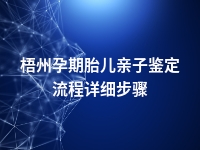 梧州孕期胎儿亲子鉴定流程详细步骤