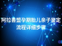 阿拉善盟孕期胎儿亲子鉴定流程详细步骤