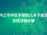 内江市中区孕期胎儿亲子鉴定流程详细步骤