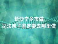 长沙宁乡市做司法亲子鉴定要去哪里做