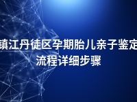 镇江丹徒区孕期胎儿亲子鉴定流程详细步骤