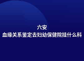 六安医院可以做血缘关系鉴定吗