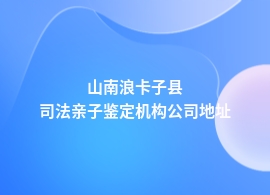 山南浪卡子县正规的司法亲子鉴定中心在哪里