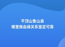 平顶山鲁山县血缘关系鉴定的机构