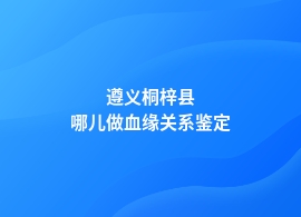 遵义桐梓县哪可以做血缘关系鉴定