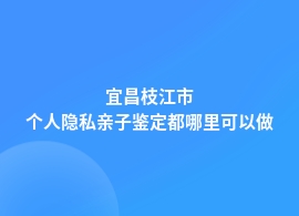 宜昌枝江市做个人隐私亲子鉴定机构地址