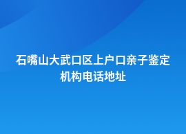 石嘴山大武口区做上户口亲子鉴定地址