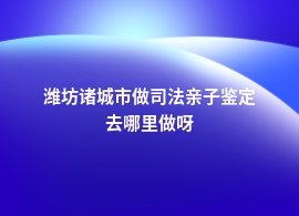 潍坊诸城市司法亲子鉴定机构地址大全