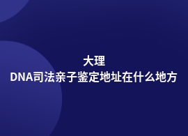 大理DNA司法亲子鉴定在哪家