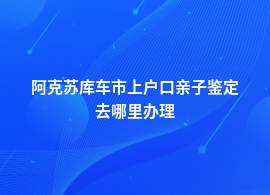 阿克苏库车市上户口亲子鉴定到哪里去鉴定